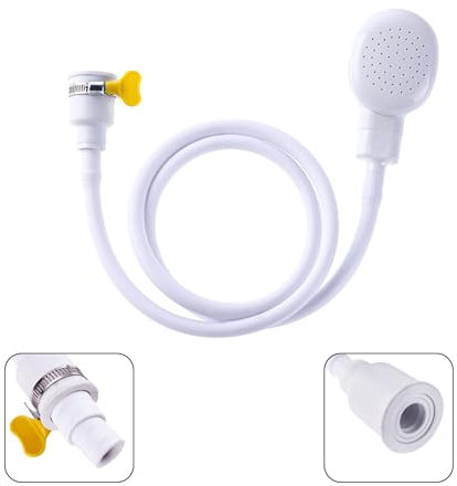 Single Tap Shower Attachment,Pet Shower Hose Head,Portable Hand Held Pet Shower Sprayer,Secure Fit Clamp Included,Bath Sink Hose Spray Attachment for Dog Shower,Bathing,Washing Indoors