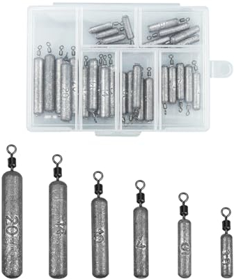 suaywo Angelblei 30 Stück Grundblei Angeln Birnenblei Angeln Blei Angeln Set Fishing Birnenblei Set Dropshot Blei Bleigewichte Angeln Karpfenblei für Das Angeln im Freien,3.5g/5g/7g/10g/14g/20g