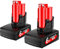 2X 12V 6.0Ah/6000mAh Replacement for Milwaukee M12 Battery XC 48-11-2410 48-11-2420 48-11-2411 48-11-2401 48-11-2402 Cordlees Power Tools