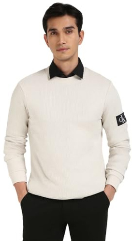 Calvin Klein Men’s Basic Badge Waffle Long Sleeve Top