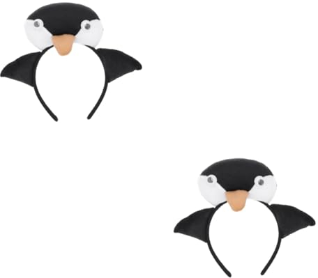PACKOVE 2 Stück Pinguin Stirnbänder Für Frauen, Pinguin Kostüm Haarreif Pinguin Accessoires Kostüm Tierische Stirnbänder Mädchen Und Teenager