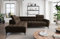 Easy4You Ecksofa Bjorn Velvet L-Form Braun – 260x101x215 cm - Schlafsofa mit Bettkasten und Schlaffunktion - Eckcouch mit Stauraum - Verstellbare Kopfstützen – Links – Stoff Monolith 29
