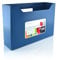office box DocBox Vital Colors Porte-revues horizontal en polypropylène écologique très robuste, idéal pour l'archivage avec carte d'identité (bleu vital)