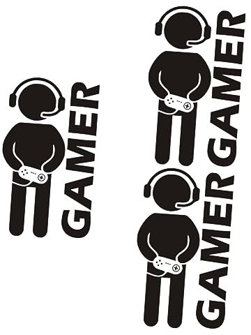 VICASKY 3stücke Gamer Wandaufkleber Abnehmbare Pvc Wanddekoration Für Gaming Zimmer Langlebig Und Leicht Anzubringen Für Glatte Oberflächen Kreative Raumgestaltung Für Neues