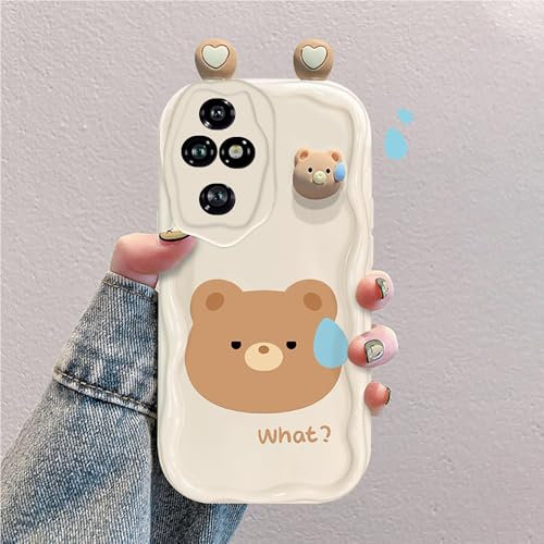 Custodia Cartone Animato 3D Compatibile con Honor 200 Pro 5G Cover Silicone Antiurto Alla Moda