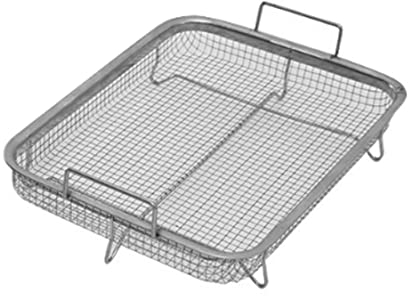 Grillschalen -Schluckkorb mit Griff aus Edelstahl -Ofen -Grillschale Nicht -Stick -Backnetz Abflusskorb 30x22x5,5 cm