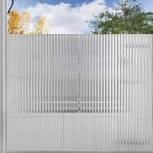 Lámina opaca para ventanas de cristal, 45 x 600 cm, opaca, antiluz, ideal para baño, Changhong