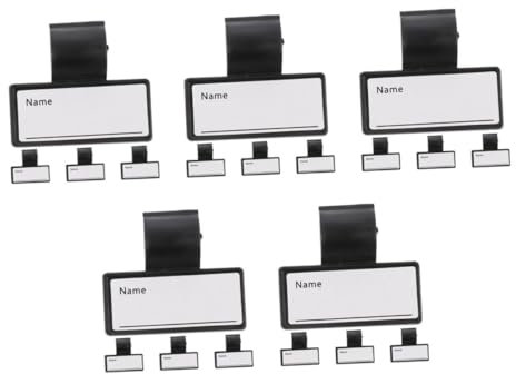 CLISPEED 5 Sätze Beschilderung Namensschilder Für Ärzte Abzeichenrolle Visitenkarte Arzt Zubehör Namensschilder Für Arzt Ausweishalter Clips Für Arztausweise Abs-kunststoff 4 Stück * 5