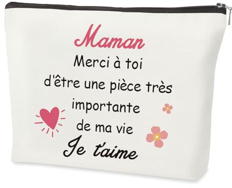 Cadeau Fete des Meres,Anniversaire Merci Original Utile Remerciement Bonne Idee Noel Personnalisé Cadeau pour Maman,Cadeau pour la Fête des Mères Trousse de Maquillage