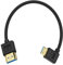 Maxhood 8K Ultra Thin Short Mini HDMI to HDMI Cable 0.3M, Left Angle 90 Degree Mini HDMI to HDMI Cable, High Speed 48Gbps HDMI to Mini HDMI Adapter Cable for Camera, Camcorder, Tablet