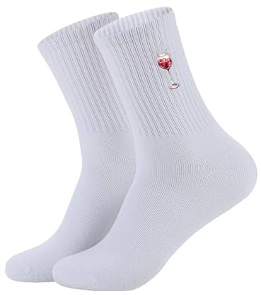 NIEEKRUN Aperol Spritz Socken - Aperol Spritz Cocktail - Atmungsaktive Sportsocken Tennissocken Crew Socken Baumwollsocken - Geschenkideen für Cockta