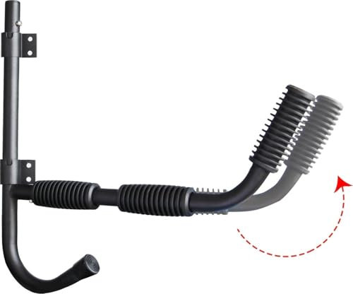 Cambridge Kayaks Wall Mount Storage Rack, Heavy Duty Steel, 40kg Capacity, Foldable Design, Black