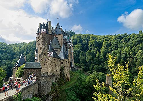 Burg Eltz Puzzle 1000 Teile Naturpuzzle mit hochwertiger Puzzleaufbewahrung: Kartonbox und wiederverschließbarer Beutel Puzzlemaße 50x70CM