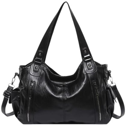 Generisch Damen Umhängetaschen Handtaschen Tragetaschen Aus Weichem PU-Leder Large Capacity Tote Bag Modische College-Freizeittas Fashion Shoulder Bag Arbeitstasche