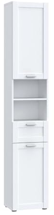 Generisch Hochschrank - B 35 cm - 2 Türen - 1 Schublade - Weiß matt