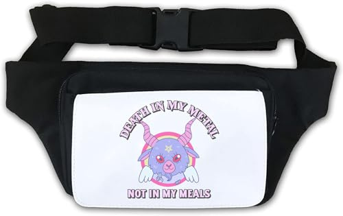 Gürteltasche mit niedlichem Death Metal Angel Death in My Metal Not in My Meals, Gürteltasche, Weiß
