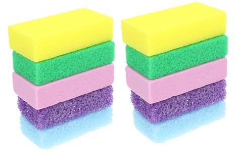 Homoyoyo Démaquillant pour Pédicure 10pcs en Pu, Brosse à Callosités Pieds Qui Élimine les Cors et Adoucit la Peau, pour Salle de Bain et Voyage Couleur Aléatoire