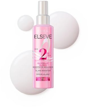L'Oréal Paris Elseve Glycolic Gloss Sérum Spray Brillance 150ml | Acide glycolique, 10x plus lisses 72h, Protection chaleur 230°, Anti-frisottis 24h, Éclat intense sans alourdir