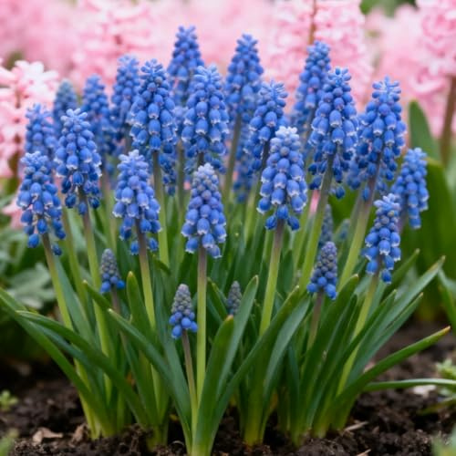 Jacinto de Uva/rizomas de Jacinto de Uva perennes resistentes/rizomas de jardín perennes/Jacinto raras para plantar en el jardín-a-6 Rizomas