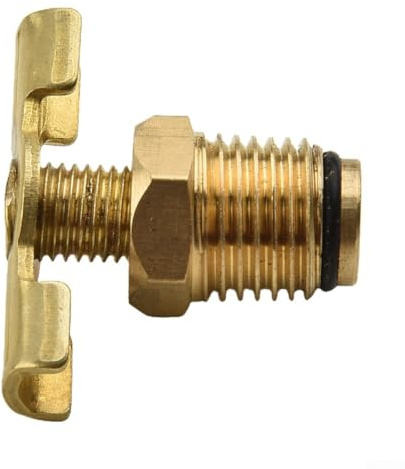 Dolvitrny Brass Drain Valve for Air Compressor Tanks — 1/4 for Thread Manual Blowdown Tap with T-Handle, Compatible with Standard Air Receivers