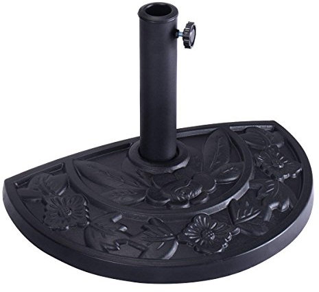 COSTWAY Base Sombrilla Soporte Playa Jardín Terraza Patio Parasol Soporte φ38mm o φ48mm Negro