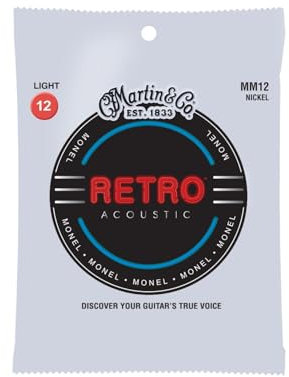 Martin MM13 RETRO ACOUSTIC NICKEL EXTRA LIGHT MONEL 12 CORDE