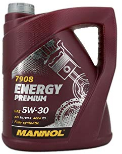 MANNOL Energy Premium 5W-30 Vollsynthetisches Motor-/Motorenöl 5 Liter MN7908-5