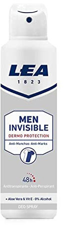 LEA MEN INVISIBLE Anti Perspirant/Marks/Transpirant Deo Spray - 48h Wirkung - 0% Alkohol - 150 ml