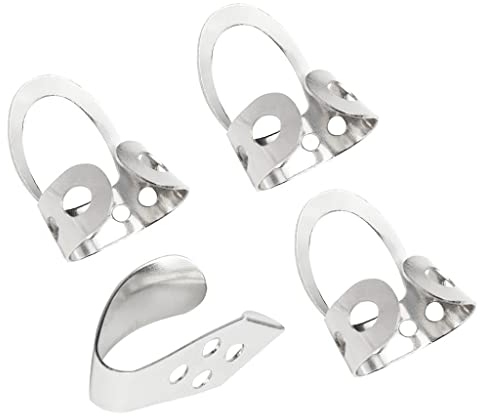 4 Alaska Gitarre Picks Einstellbare Finger Picks Plektren Saiten Instrument Zubehör für Banjo Ukulele (Einstellbar größe)