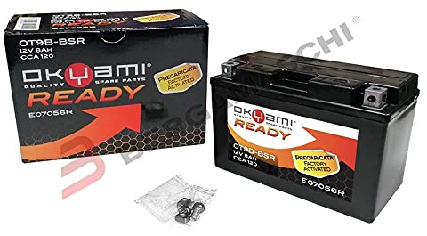 Okyami Batteria OT9B-BSR 12V 8Ah CCA 120 Precaricata Sigillata