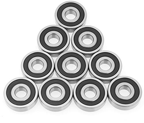 10 Stücke Kugellager, 6200 2RS 10 * 30 * 9mm Rillenkugellager Doppelgeschirmte Kugellager Gummi Versiegelt Lagerstahl Hochgeschwindigkeits-Kugellager