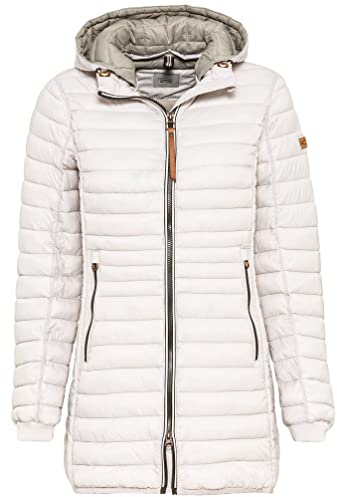 camel active Damen Lange Steppjacke mit abnehmbarer Kapuze