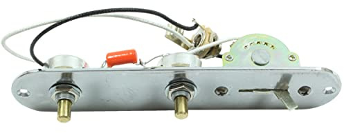 Loaded Telecaster control plate (4 way switch) (import sized plate, US components) .047uf Chrome knobs 250k