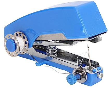 Macchina da Cucire Portatile, Mini Macchina da Cucire Manuale, Macchina da Cucire a Mano, Piccola Macchina da Cucire Portatile per Tessuto, Abbigliamento Fai-da-Te per Il Cucito Rapido Domestico
