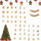 UTRUGAN 48 Stück Adventskalender Zahlen Holzzahlen Holzanhänger Holz-Adventskalender Zahl 1 bis 24 Weihnachten Adventszahlen Zahlen Holzzahlen für Dekorationen, Anhänger, Ornamente, Weihnachtsbaum