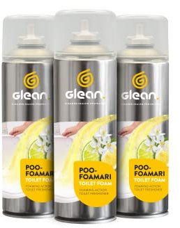 GLEAN Poo-Foamari Before-You-Go Toilet Spray | Citrus | Deodorizing Toilet Foam | Eliminates Odour | Cleans & Refreshes Toliet Bowl , 1500.0 milliliters