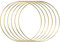 ALEMIN Metallringe zum Basteln 30cm 6 Stück Gold Kranz Ringe Makramee Ringe, Traumfänger Ring, Hochzeitskranz, Wandbehänge Deko, Blumen Reifen