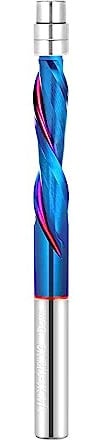Jiiolioa Flush Trim Router Bits 1/4 inch Shank Dowm Cut Solide Carbide Flush Trim Bits with Nano Blue Coating by …
