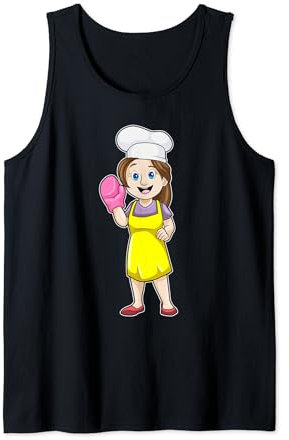 Panadera Panaderia Guantes de cocina Gorro de cocinero Camiseta sin Mangas