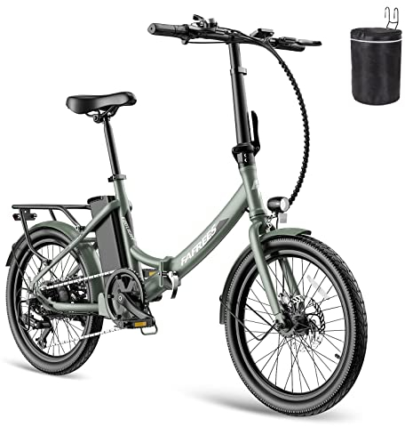 Fafrees F20 Lite, klapprad e-Bike 20 Zoll, Elektrofahrrad 36V 16.75Ah, City EBike Herren Damen 250W 25km/h, Reichweite bis zu 65-130 km E-Fahrrad, Grün