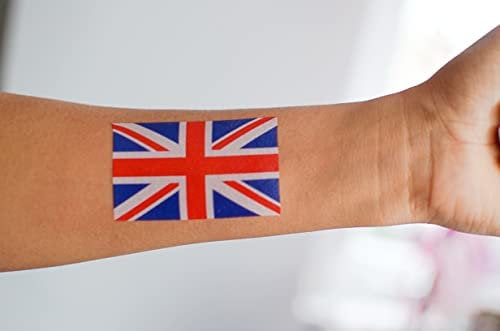 Union Jack UK Flag Temporary Tattoo United Kingdom GB Teams super king size 3 tattoo (6.3 x 4.2cm)