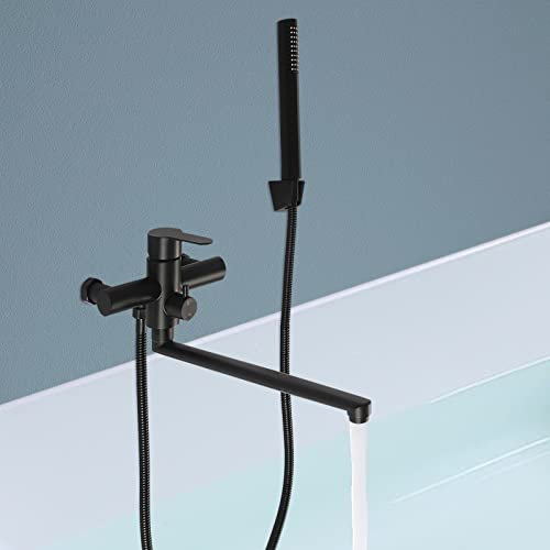 Duschsystem Unterputz Duschset Schwarz Badewannenarmatur mit Handbrause und 1,5m Schlauch