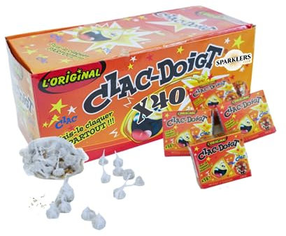 SPARKLERS CLUB Set di 40 scatole da 50 Clac-Dita Sparklers, ideali per eventi tra amici, ciglia per bambini e adulti, effetto e atmosfera festiva garantita - Categoria F1