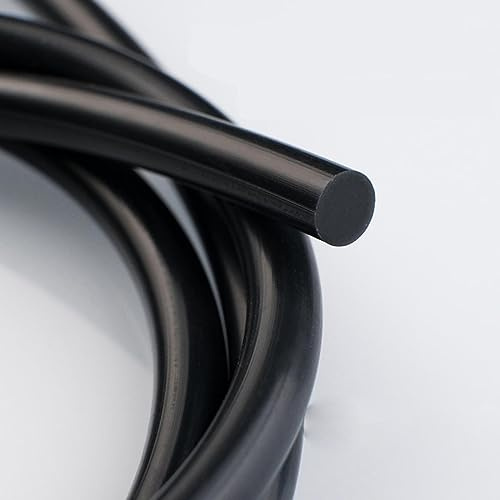Schwarze feste Silikonschnur, Durchmesser 1 mm ~ 25 mm, weiße Gummidichtung, Dichtungsstreifen, O-Ring, hohe Temperatur, wasserdicht, Durchmesser 8 mm - 1 Meter