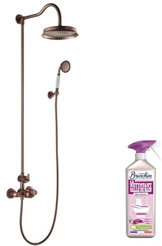 Colonne de douche thermostatique recoupable PAINI Lady's Auburn + nettoyant Briochin