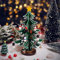 Weihnachtsbaum Deko Holz Weihnachtsdeko Baum Weihnachten Dekobaum Tisch Dekor Weihnachtlicher Baumschmuck mit Anhänger Klein Weihnachtsdekoration Festlich Weihnachtsschmuck für Kinder Familie Freunde