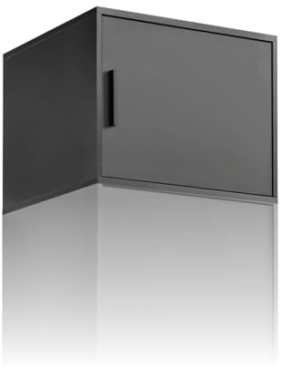 mokebo Schrankaufsatz 'Der Hochstapler' Kleiderschrankaufsatz Schwarz für extra Stauraum und Höhe, kombinierbar mit Kleiderschrank o. Garderobenschrank 'Der Grenzenlose' 60cm Breite, 60x47x58 (BxHxT)