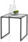 COSTWAY Table d'Appoint Carrée d'Extérieur en Verre Trempé, Table de Jardin Bistro Cadre en Métal Charge 30 kg, Petite Table Basse pour Patio Balcon Terrasse, 43 x 43 x 45 cm, Noir