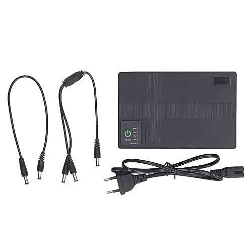 Mini UPS de Respaldo de Batería 10400mAh 5V 9V 12V 2A PoE 15V 24V 1A Salida Fuente de Alimentación Ininterrumpida para Enrutador, Módem, Cámara de Seguridad, (Enchufe Europeo
