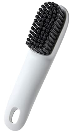 Shoe Brush with Long Soft Brush, Hit Colour Laundry Brush, Does Not Hurt Shoes, Household Cleaning Brush, Shoe Washing Brush, Bottle Cleaner Brush, Wood (White, One Size)